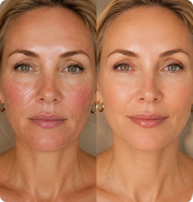 Before and After comparison showing results for Damaged barrier from laser